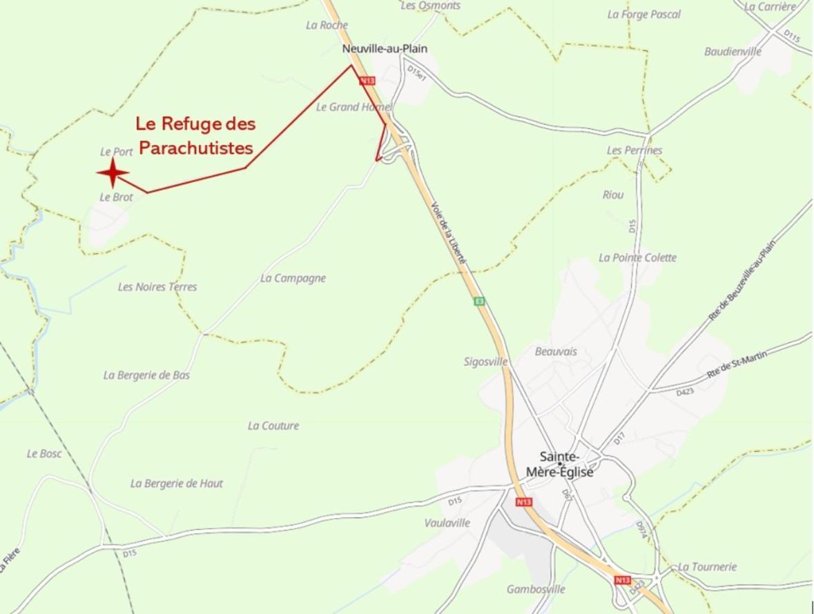 Chambre De Rose - Le Refuge Des Parachutistes - En Bordure Du Marais Neuville-au-Plain Exteriér fotografie